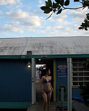 Blue bikini'