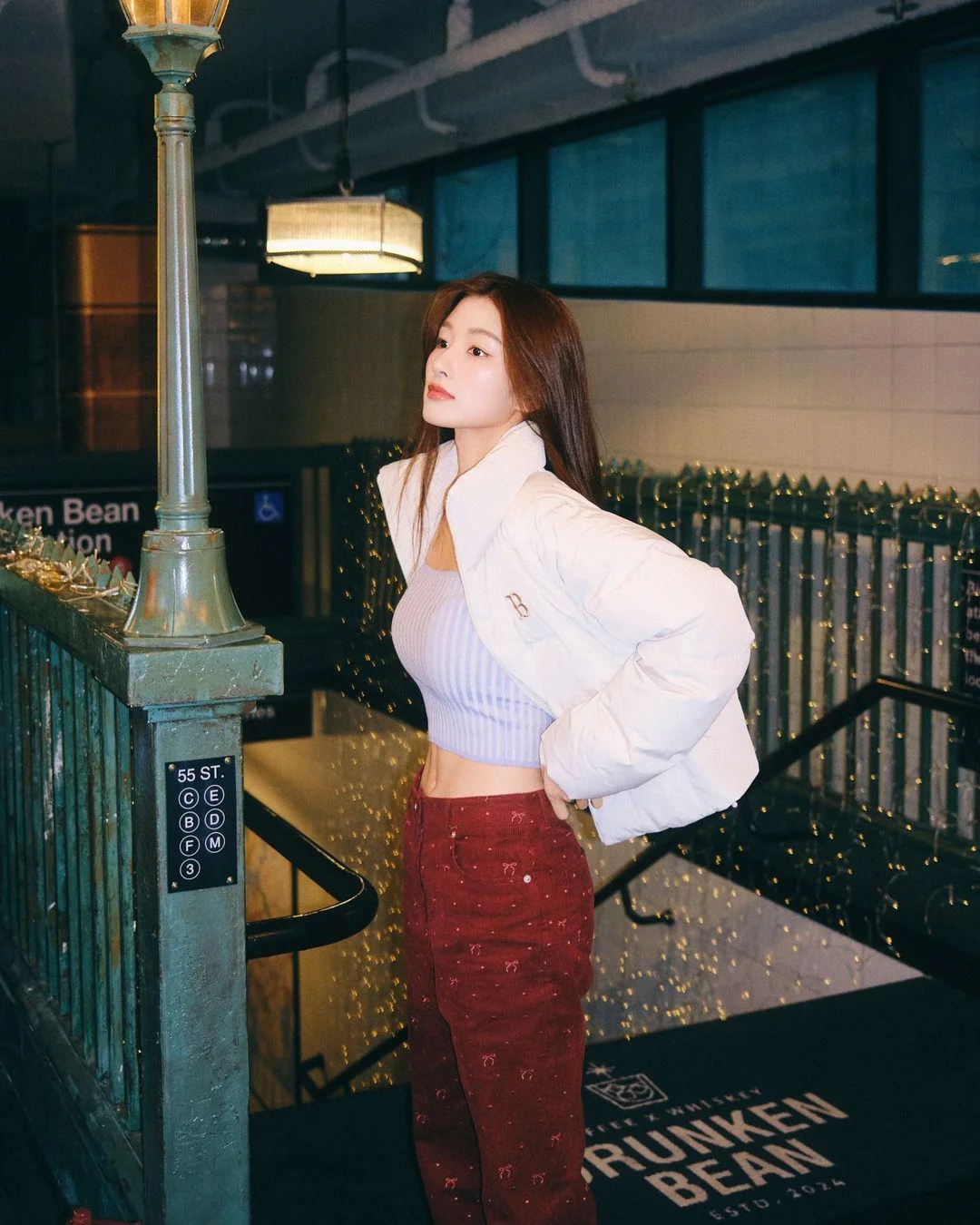 Crop top and white puffer jacket picture 1 of 1