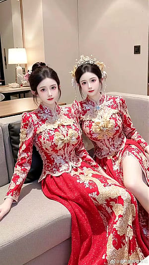 Twin brides'