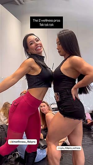 Mai Nguyen (IG: bimatfitness_ifbbpro) & Ivy Liu (IG: ivyliu_ifbbpro_wellness)'