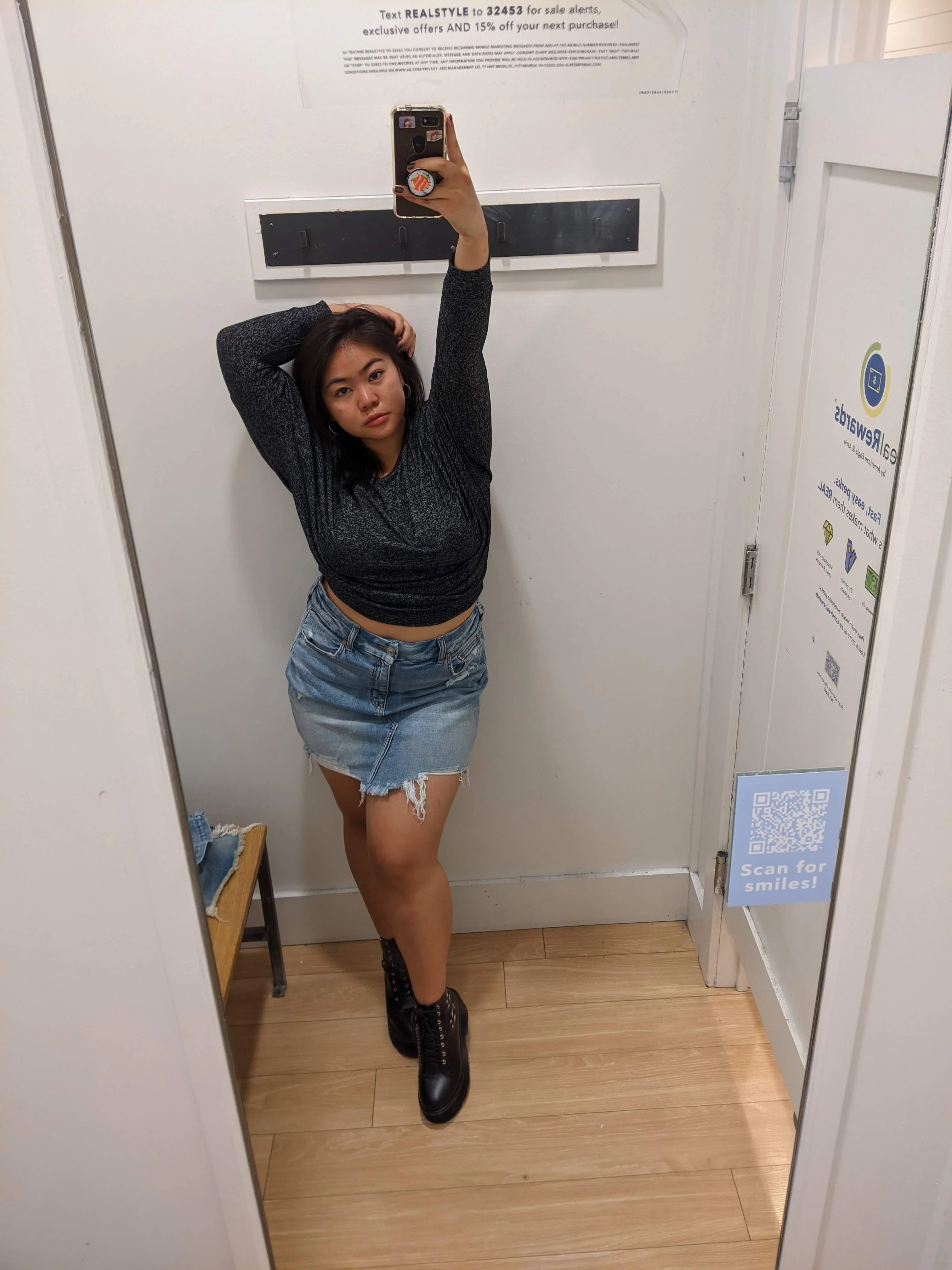 Filipina baddie in a mini skirt picture 1 of 1