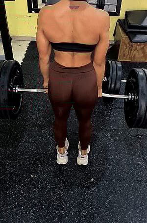 Working on my deadlift form'