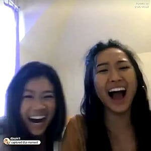 Filipina girl flexing'