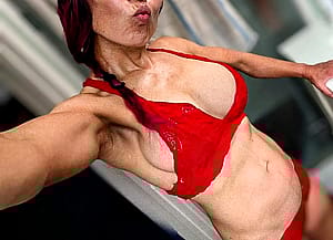 All red after hard workout #1'
