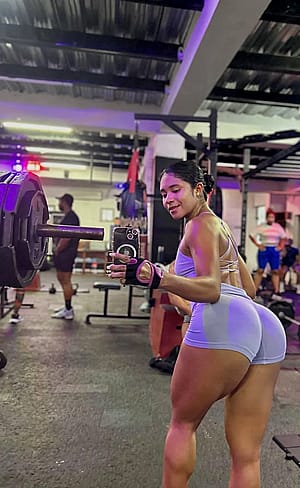 Happy training in the gym'