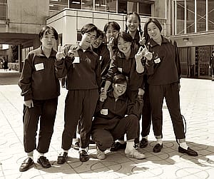 My students in Toride First JHS, Japan'