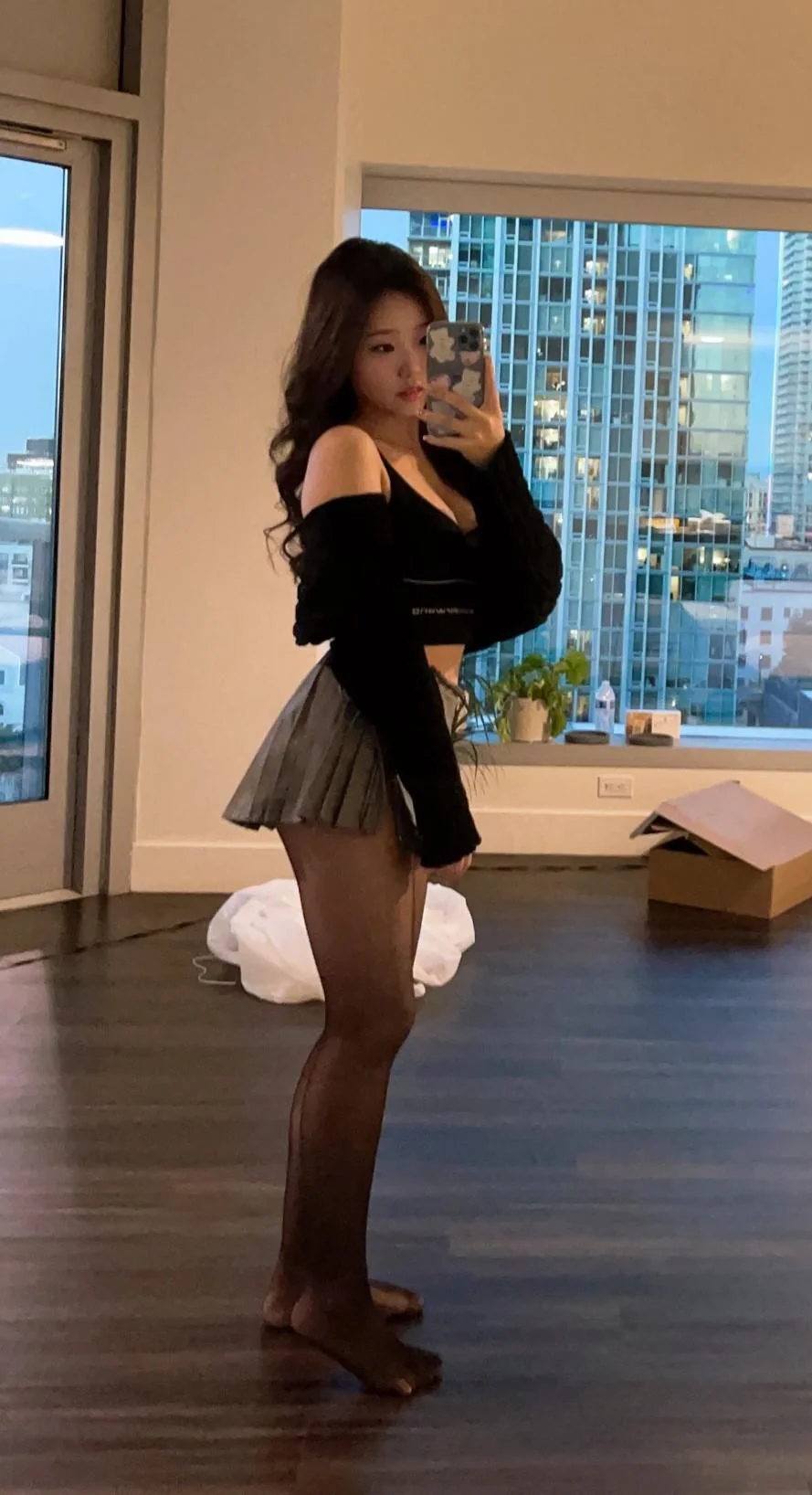 Mini skirt and tights picture 1 of 1