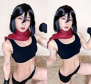 I did a Mikasa cosplay 💪'